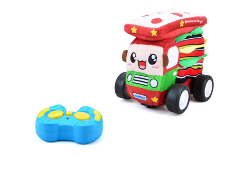 2.4G remote control plush sandwich car(body can be built with building blocks/with music)