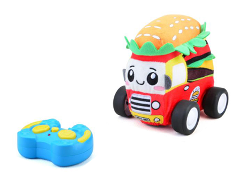 2.4G remote control plush sandwich car(body can be built with building blocks/with music)